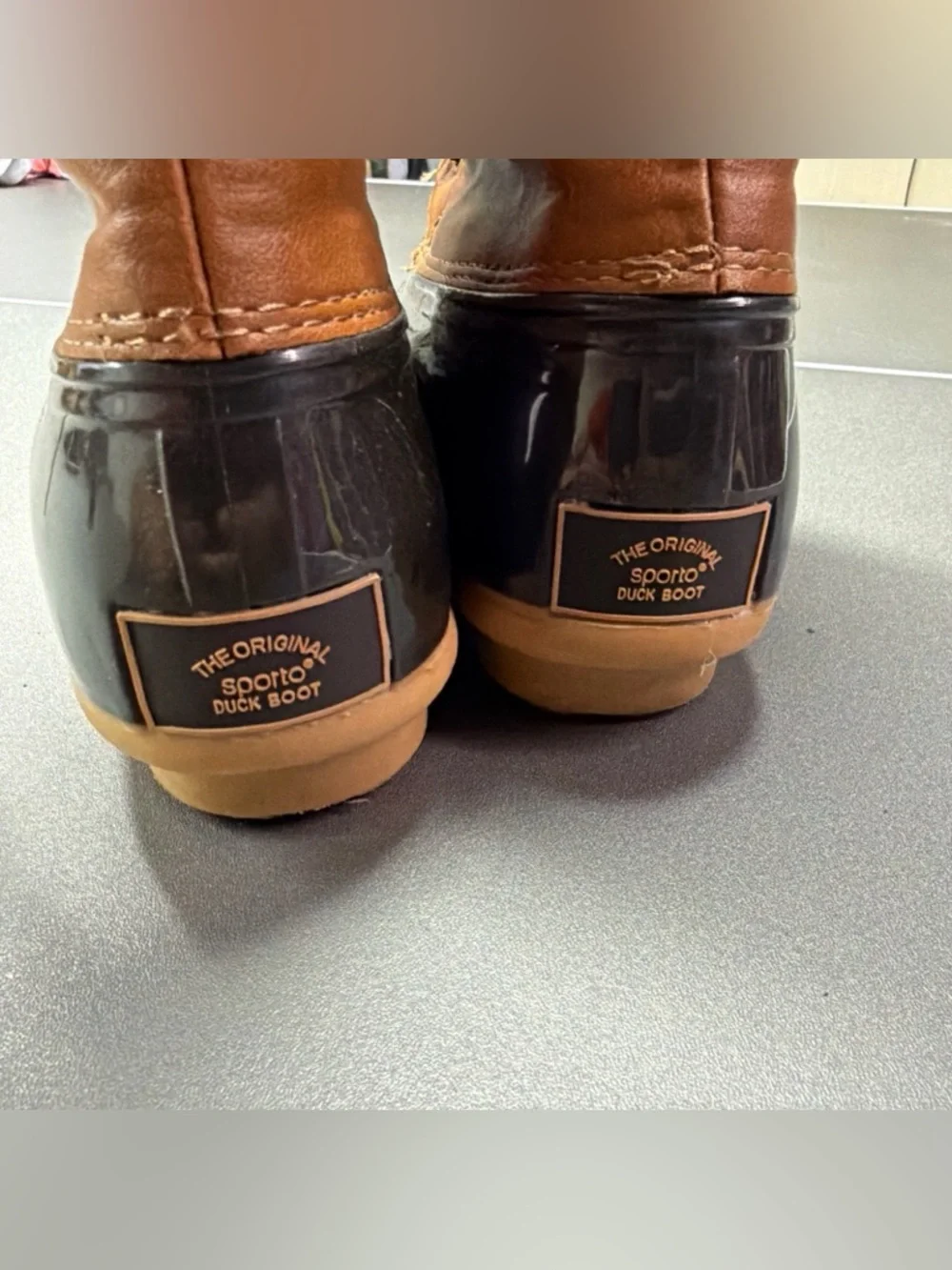 The Original Duck Boot Women Size 8.5 M Sporto Arianna Brown Tan Rain Snow Boots